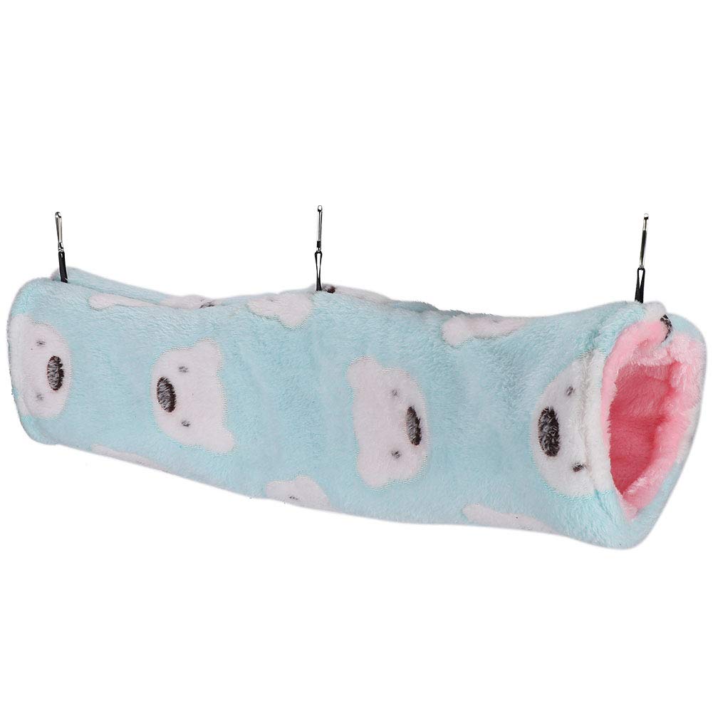 Zerodis Hamster Tunnel Nest, Plush Soft Hanging Tunnel Rat Tunnels and Tubes Hanging Hamster Toys for Small Animals(L)