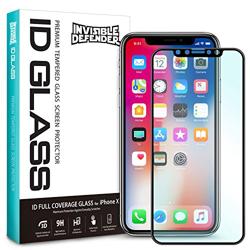 Apple iPhone X Phone Screen Protector - Invisible Defender Glass Full Coverage Screen Protector Ultimate Clear Shield, High Definition (HD) Quality, Anti-Scratch Technology for Apple iPhone 10