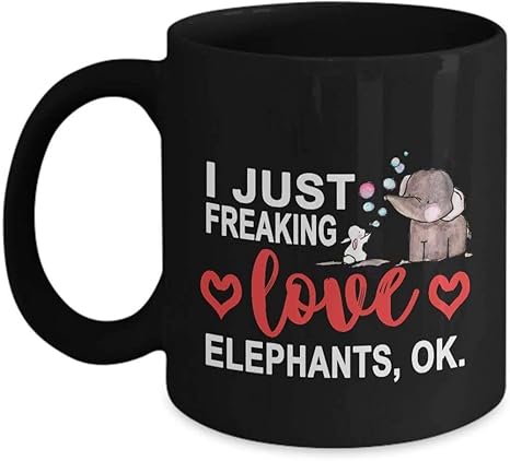 Amazon.com: Gray Granite I Just Freaking Love Elephants Ok ...