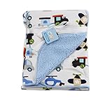 Snugly Baby Deluxe Sherpa Plush Blanket (Blue)