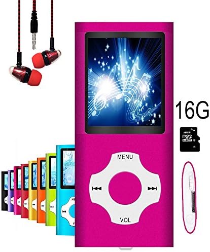 MP3 Player / MP4 Player, Hotechs MP3 Music Player with 16GB Memory SD card Slim Classic Digital LCD 1.82'' Screen MINI USB Port with FM Radio, Voice record
