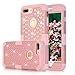 MCUK iPhone 7 Plus Case, 3 in 1 Hybrid Best Impact Defender Cover Silicone Rubber Skin Hard Combo Bumper with Scratch-Resistant Case for Apple iPhone 7 Plus (2016) (Rose Gold)