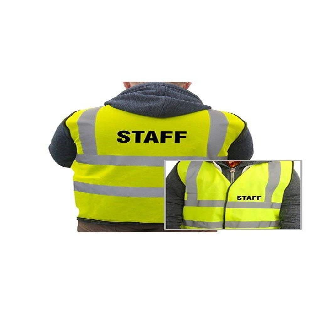 V Safety Staff Basic High-Visibility Safety Vest, XX-Large, Yellow Safety Vest