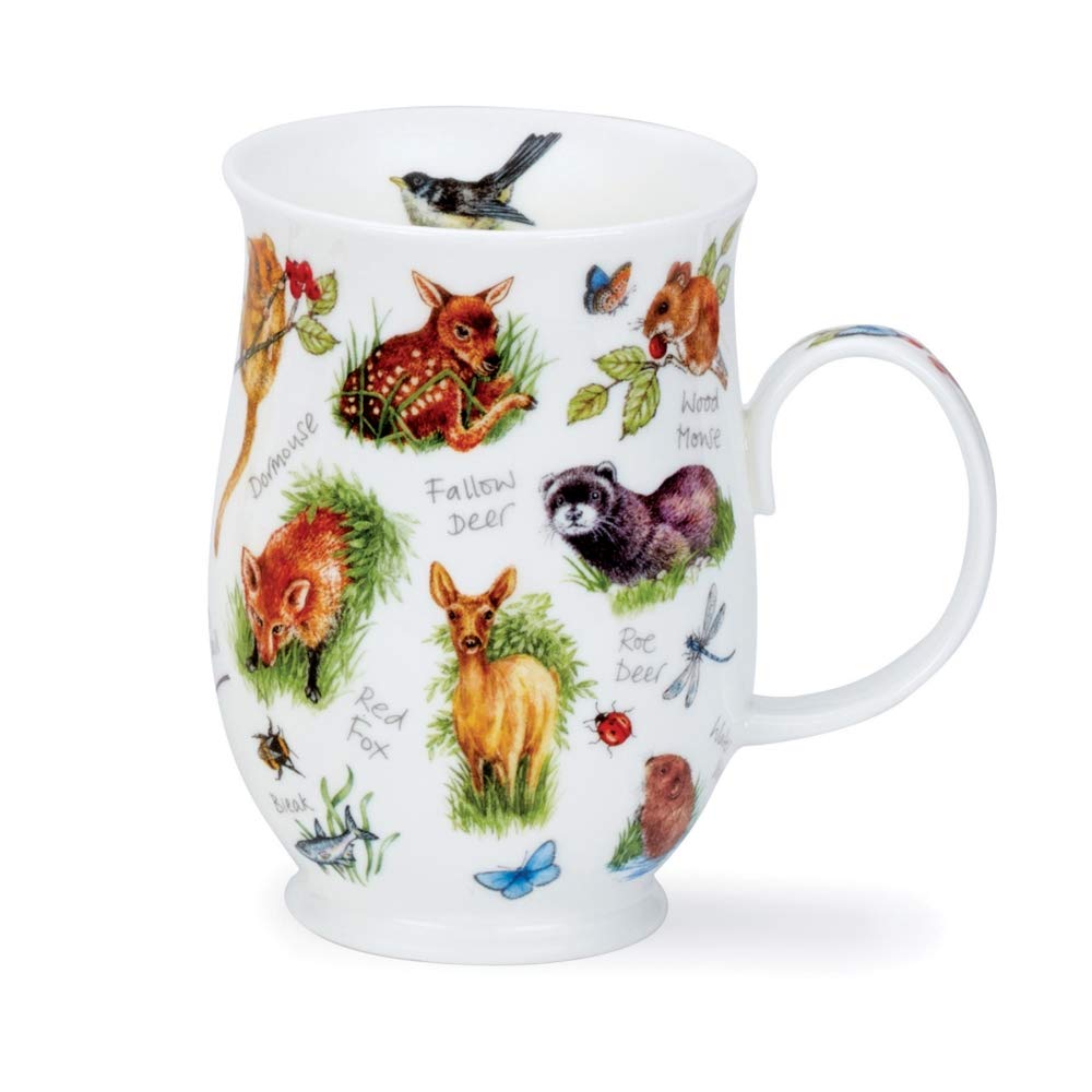 SU-Anil-WM Wood Mouse Animal Life Bone China Mug - Suffolk Shape 0.3l
