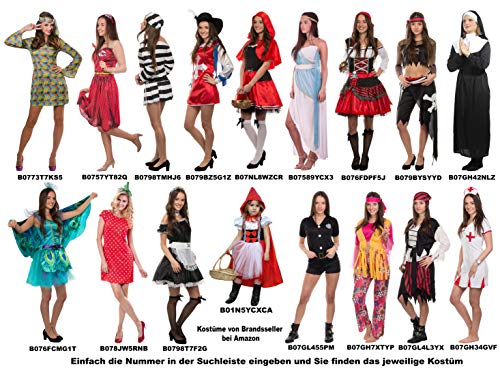 Brandsseller Damen Verkleidung Kostüm Piratin - enthält Kleid und Piratenkopftuch - für Karneval Fasching Halloween - L… – Bild 8