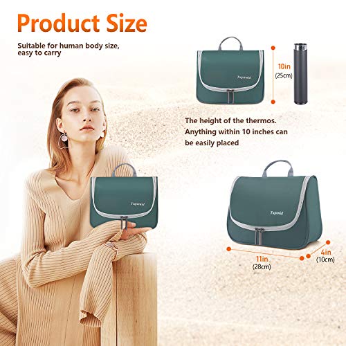 Toiletry Bag Travel Bag with Hanging Hook, Water-resistant Makeup Cosmetic Bag Travel Organizer for Accessories, Shampoo, Full Sized Container, Toiletries (Green) 4 Toiletry Bag Travel Bag with Hanging Hook, Water-resistant Makeup Cosmetic Bag Travel Organizer for Accessories, Shampoo, Full Sized Container, Toiletries (Green)