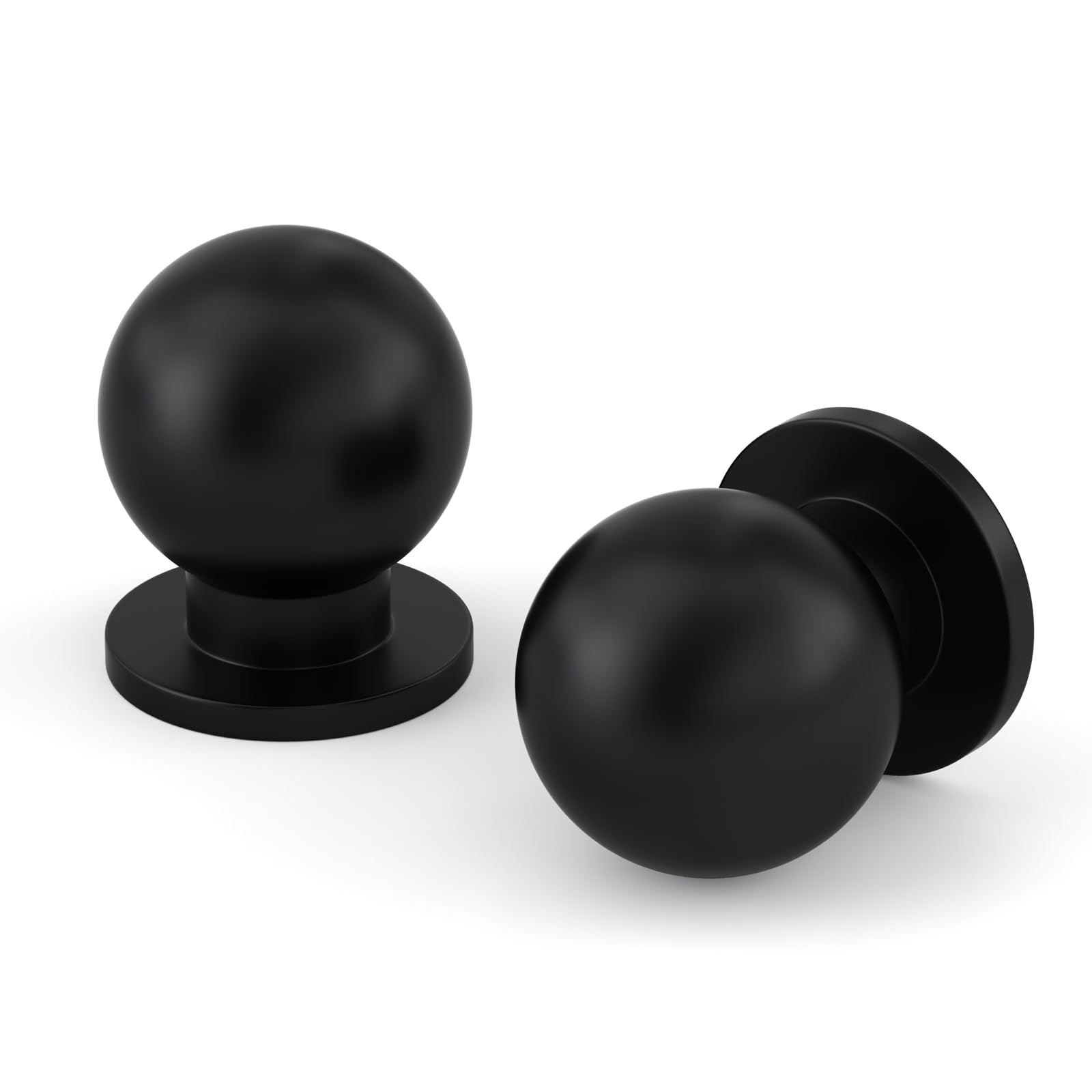 goldenwarm 5 Pack Black Cupboard & Drawer Knobs, Small Round Black Kitchen Cabinet Knobs