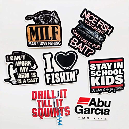 50PCS Fishing Stickers Waterproof Laptop Stickers Car Bicycle Suitcase Computer Water Bottle Mobile Phone Stickers Water Resistant Decals (Fishing) - Thumbnail 6