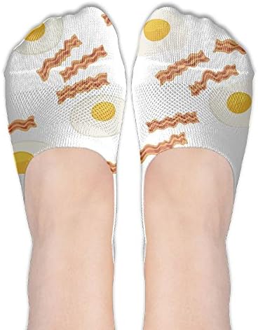 Cartoob Bacon And Eggs Print Antiskid And Lovely Special Women's Sock One Size