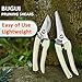 BUGUI Garden Pruning Shears Set – 2 Pack, 1 Bypass Pruner+1 Straight Blade Scissors, Ultra Lightweight Gardening Clippers for Cutting Flowers, Trimming Plants, Bonsai, Fruits Picking.thumb 2