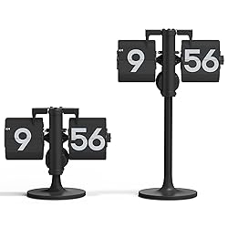 mooas Standing Height Adjustable Flip Desk Clock