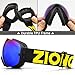 ZIONOR XA Ski Snowboard Snow Goggles for Men Women Anti-fog UV Protection Spherical Dual Lens Design (VLT 18.4% Black Frame Revo Blue Lens)