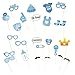 Paikō Baby Shower Decorations for a Boy | 'IT'S A BOY' Gold Foil Lettered Banner, FUN 25 Piece Photo Props, Sash, Honeycomb Balls, Paper fans, Nursery room Decor Kit