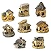 8 Pieces Fairy Garden Accessories Miniature Fairy Garden Stone House for Miniature Garden Ornaments Dollhouse Decor (Random color)