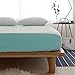 BuLuTu Cotton Premium Deep Pocket Solid Fitted Bed Sheet Queen Green-Breathable, Durable and Comfortable,Single Fitted Sheet Without Pillowcases