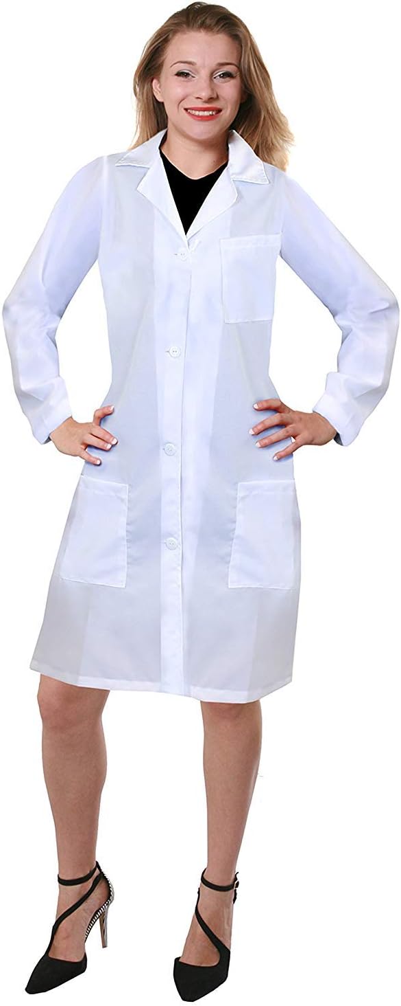 white coat dress
