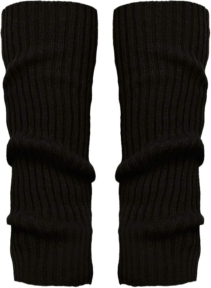 SUNTRADE 2 Pair Leg Warmers, Women Girls Boots Cuff Warmer Ribbed Stretch Knee Leg Socks (Black+Pink) at  Women’s Clothing store