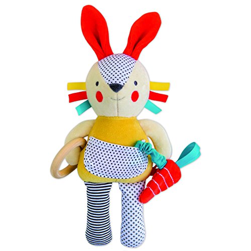Petit Collage Organic Baby Developmental Soft Toy, Bunny