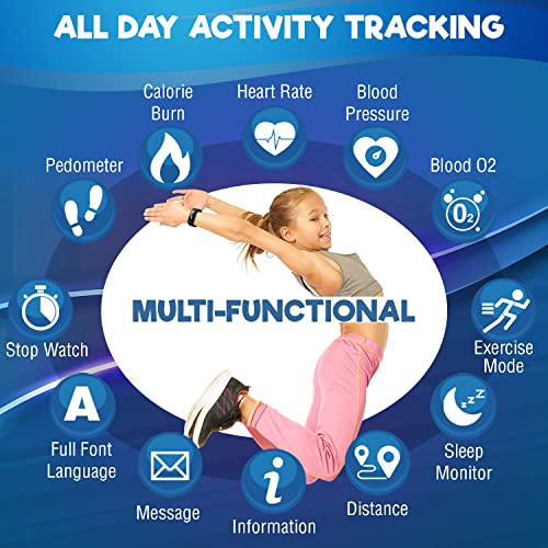 Inspiratek Kids Fitness Tracker for Girls and Boys (Age 516