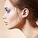 LUVAMI 18k White Gold Plated CZ Cubic Zirconia Square Princess Cut 7mm 1.25 Carat Studs Earrings Gift Box Included - Mens Womens Children Fashion Jewelry, Bridesmaid Groomsmen Gifts