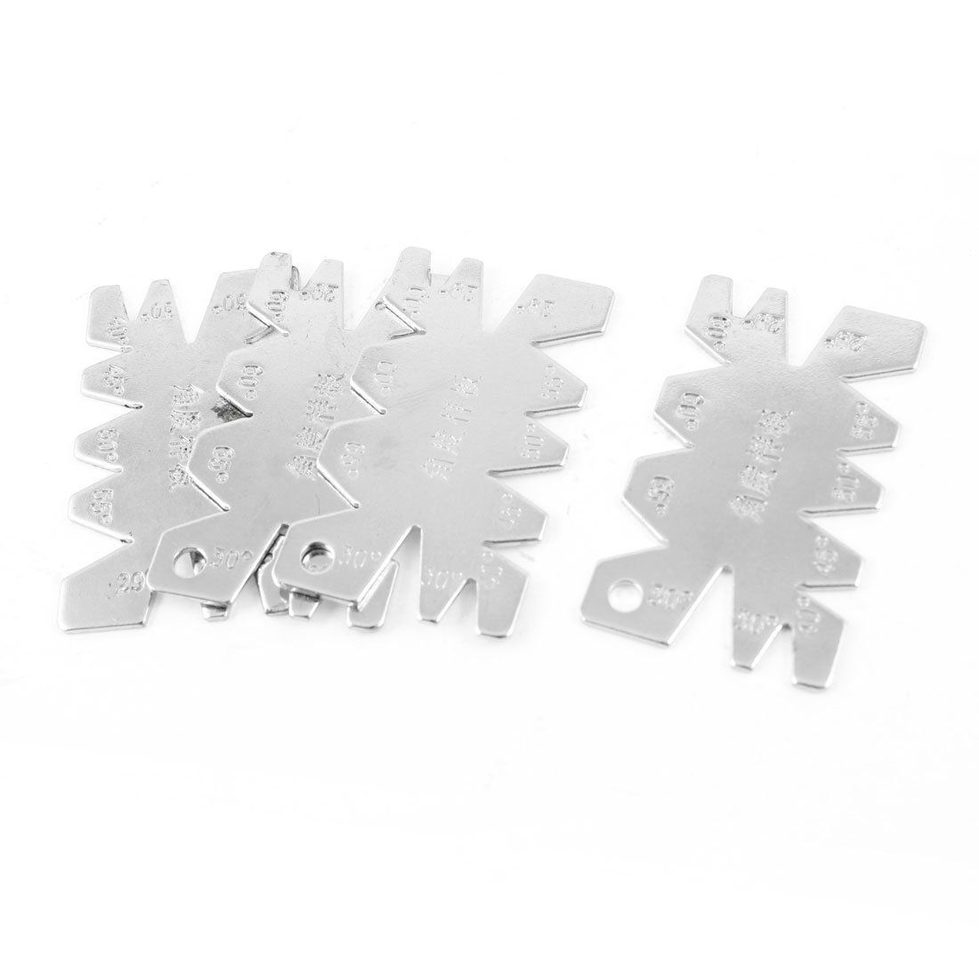 sourcingmap Stainless Steel Thread Measuring Gauge Screw Pitch Grinding Gauge Tool, V Slot Angle Measuring Thread Cutting Gauge Multiple Angle Scale (4pcs)
