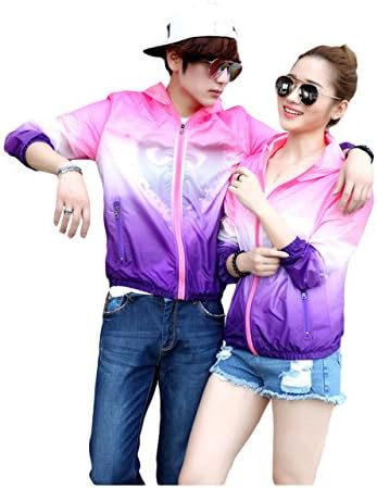 Unisex Ombre Cycling Skin Coat Lightweight Jacket Quick Dry Windbreaker UV Protect Coat