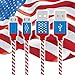 Micro USB Cable,Tenfly American USA Flag Color Nylon Braided Aluminum Head 4.9ft Lightning to USB Charging Cord Sync USB Data Cable for Android