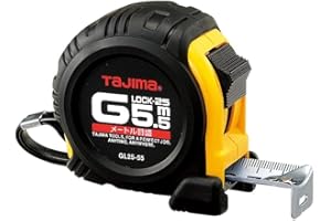 TAJIMA Tape Measure - 5.5m x 1 inch G-Series Measuring Tape with Metric Scale & Acrylic Coated Blade - G-5.5MBW
