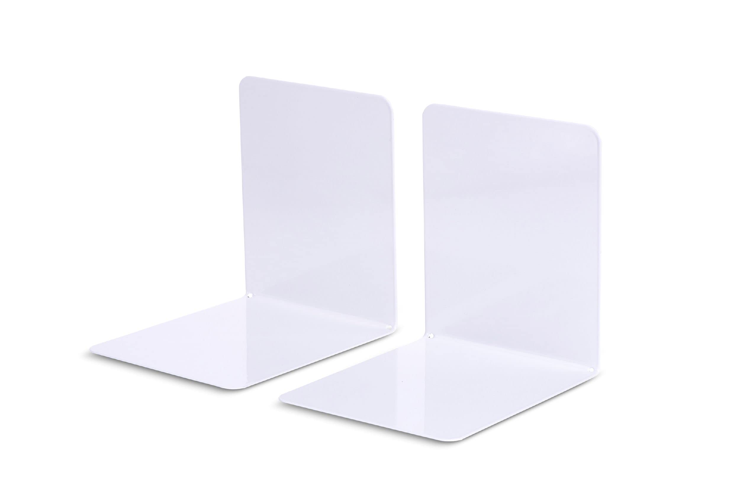 MAUL Bookend, Powder-Coated Steel, Magnetic, Scratch-Resistant, Stable, 140 x 120 x 140 mm, Grey, 1 Pair