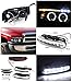 Spec-D Tuning for Dodge Ram 2500/3500 Halo Projector Headlights Black+Front Bumper LED Fog Lamps
