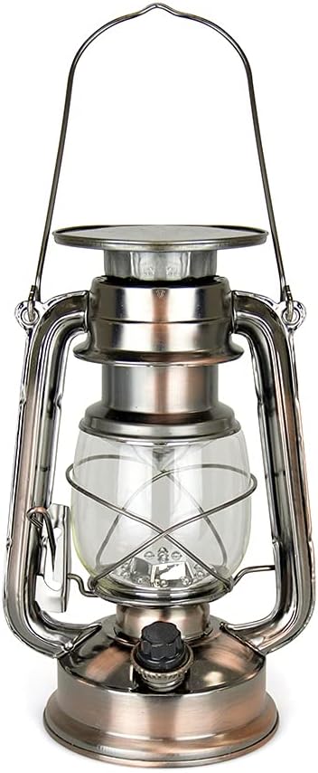 Homelife Nova Scotia Solar LED Storm Lamp Copper 15 LEDs Dimmer Weatherproof