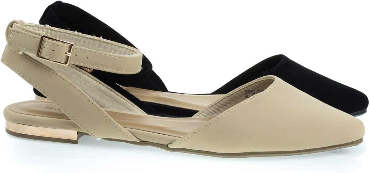 closed toe open back flats