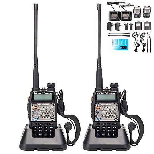 BaoFeng UV-5R Upgrade Version UV-5XP Extended Battery VHF UHF Two Way Radio 7.4v 8W Dual-Band Walkie Talkie 2 Pack