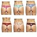 Just Intimates 6P-12146-M Thongs/Panties for Women (Pack of 6)