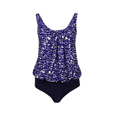 image for Aritone - women swimwear Womens Summer Plus Size Sexy Ruched Printed T