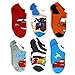 Disney Cars Boys 6 pk Socks (6-8 (shoe size: 10.5-4), Glow in the Dark Cars No Show)