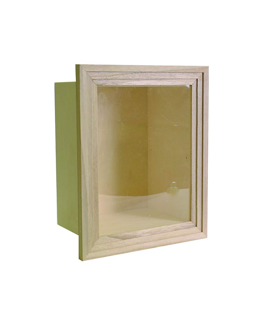 Artemio Wooden Window Frame For Miniatures 23.5 x 28.5 x 14 cm, Brown