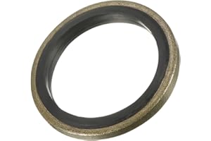 MECCANIXITY Bonded Sealing Washers M16 21.54x16x2mm Carbon Steel Nitrile Rubber Gasket, Pack of 10