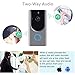 Smart Wireless WiFi Video Doorbell HD Security Camera with PIR Motion Detection Night Vision Two-Way Talk and Real-time Video Suitable etc ... (Grey) (Video Door Bell)