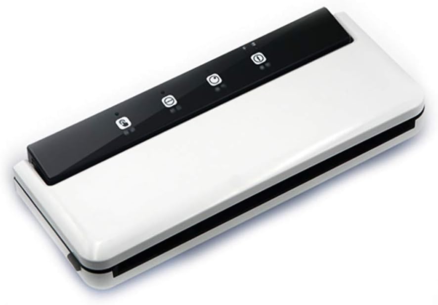 Food Vacuum Sealers One-button Household Small Vacuum Sealing Machine Kitchen Wet and Dry Food Sealing Freshness Vacuum Packing (Color : White, Size : 37.7x15.5x6.5cm)