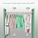ESOUL TECHNOLOGY Pack of 6 Clothes Hangers Space Save Closet Organize Plastic Hanger Suit Pants Coat Skirt Gray