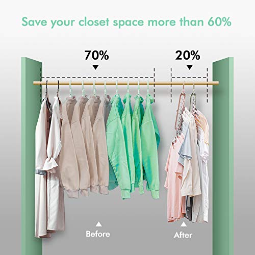 image for ESOUL TECHNOLOGY 2 Pack Clothes Hangers Space Save Closet Organize Pla