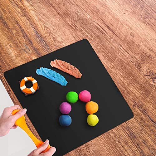 Oversize Silicone Sheet for Crafts, Gartful 27.5 x 19.6 inches Black Multipurpose Mat Jewelry Casting Molds, Countertop Protector, Nonskid Counter Table Mat and Placemat, Heat Resistant