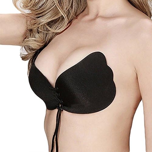 Lobinsun Women Adhesive Push Up Strapless Reusable Invisible Silicone Bras