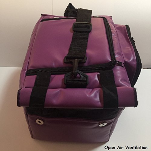 Hot Sale! PU Leather Thailand Classic Purple Style Puppy Kitten Sugar Glider Birds Prairie dog Chinchillas Small Pet Travel Cage Shoulder Bag Kennel Carrier By Polar Bear's Republic