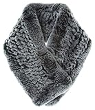 Womens Winter Warm Genuine Rex Rabbit Fur Scarf Neck Warmer