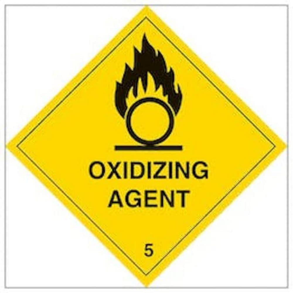 V Safety Hazard diamond – Oxidising agent-300x300mm-Magnetic Safety Sign