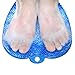 Shower Foot Scrubber Massager & Cleaner for Shower Floor with Suction Cup Improves Foot Circulation & Reduces Foot Pain Blue KIAYACI (Blue)