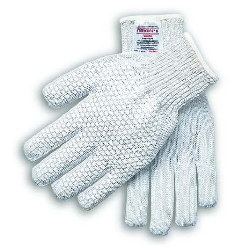 MCR Safety 9381LRH Steelcore II 7-Gauge Reversible Cut-Resistant PVC Blocks One Side Right Hand Gloves, Large