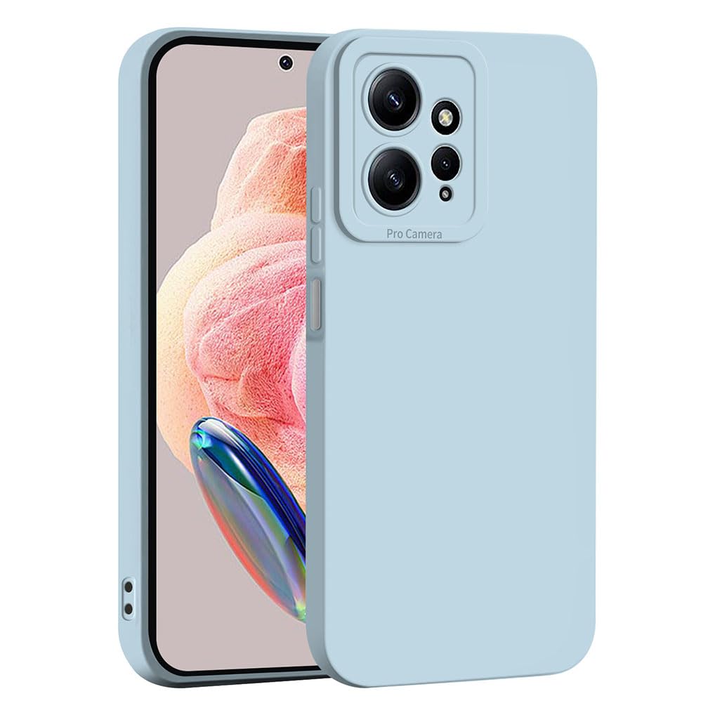 SEAHAI Case for Xiaomi Redmi Note 12 4G, Ultra Thin Premium Soft Silicone Phone Cover with Thickened Camera Protection Design, Shockproof TPU Bumper Fashion Case Cover - Light Blue